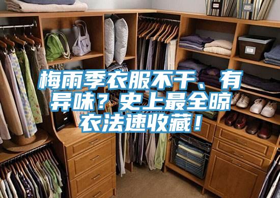 梅雨季衣服不干、有異味？史上最全晾衣法速收藏！