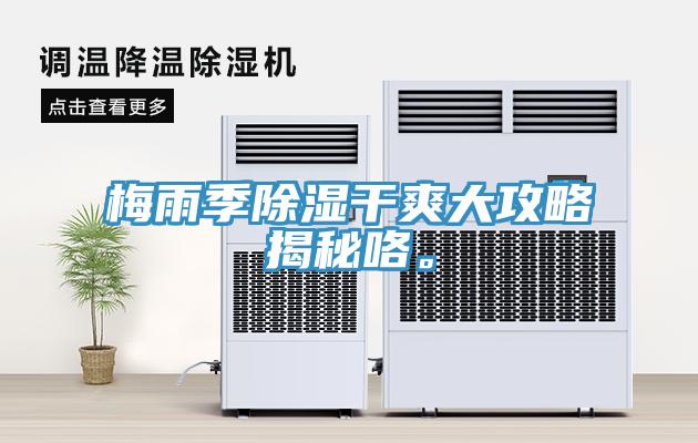 梅雨季除濕干爽大攻略揭秘咯。