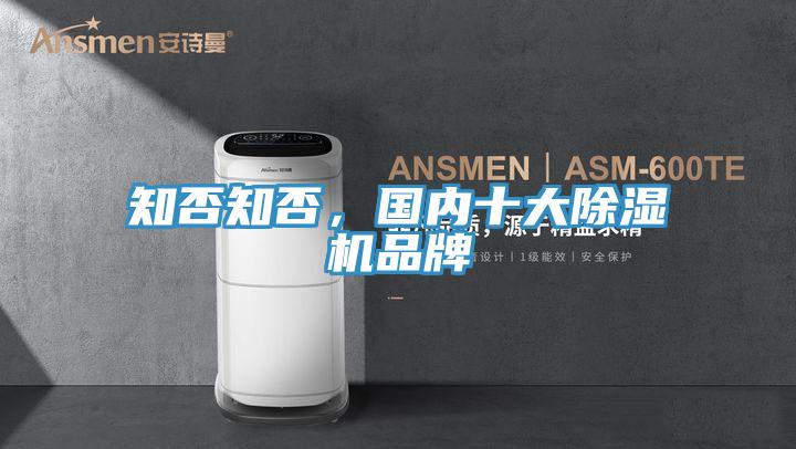 知否知否，國內(nèi)十大除濕機品牌