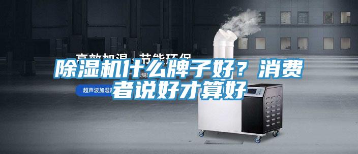 除濕機什么牌子好？消費者說好才算好