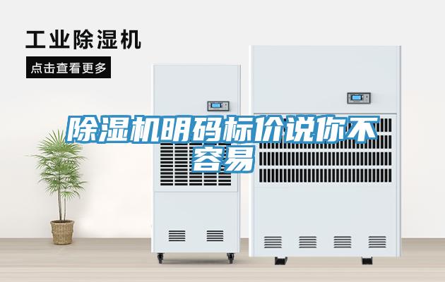 除濕機明碼標(biāo)價說你不容易