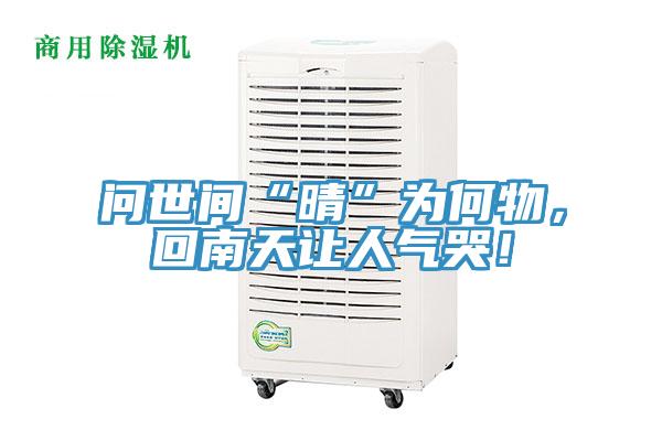問世間“晴”為何物，回南天讓人氣哭！