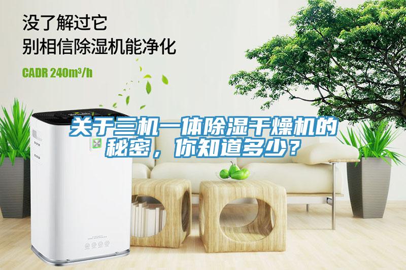 關(guān)于三機(jī)一體除濕干燥機(jī)的秘密，你知道多少？