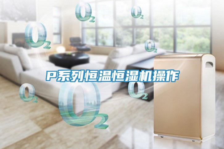 P系列恒溫恒濕機(jī)操作