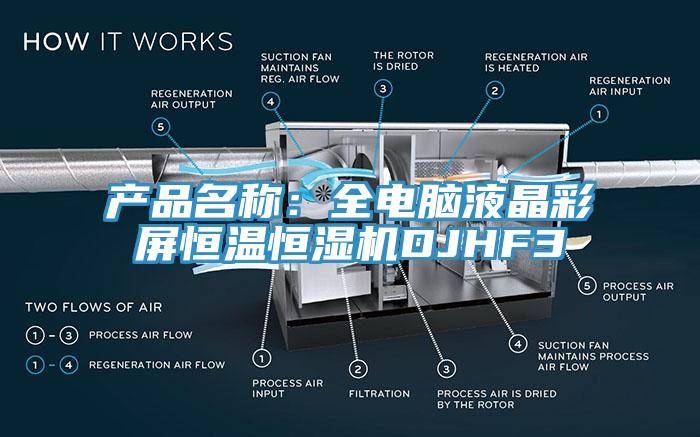 產(chǎn)品名稱：全電腦液晶彩屏恒溫恒濕機DJHF3