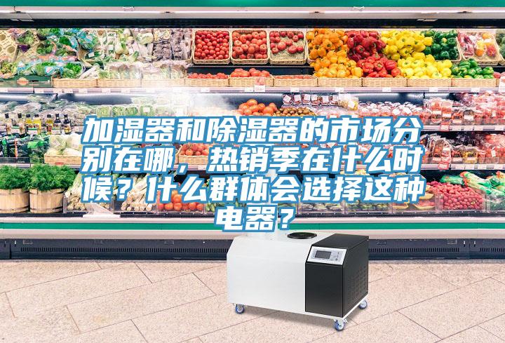 加濕器和除濕器的市場分別在哪，熱銷季在什么時候？什么群體會選擇這種電器？