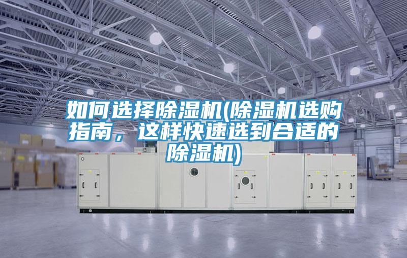 如何選擇除濕機(除濕機選購指南，這樣快速選到合適的除濕機)