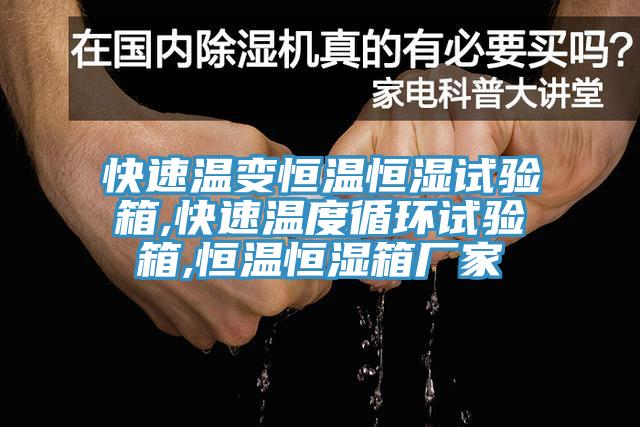 快速溫變恒溫恒濕試驗箱,快速溫度循環(huán)試驗箱,恒溫恒濕箱廠家