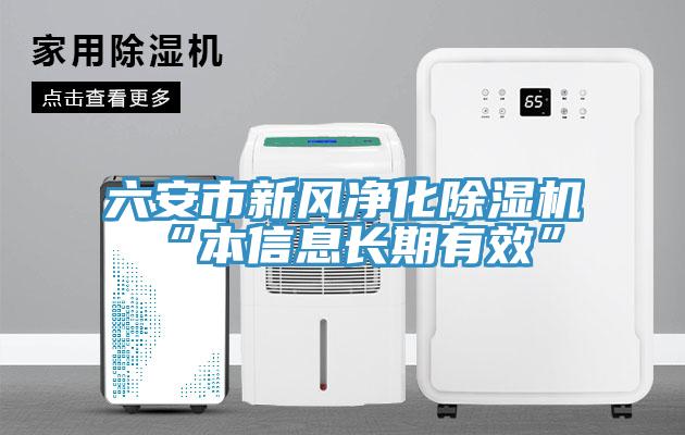 六安市新風凈化除濕機“本信息長期有效”