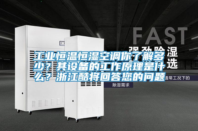 工業(yè)恒溫恒濕空調(diào)你了解多少？其設(shè)備的工作原理是什么？浙江酷將回答您的問題