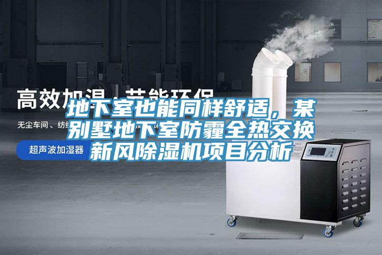 地下室也能同樣舒適，某別墅地下室防霾全熱交換新風除濕機項目分析