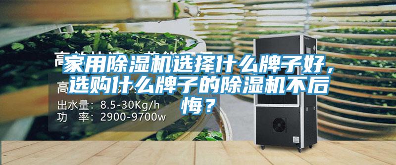 家用除濕機選擇什么牌子好，選購什么牌子的除濕機不后悔？
