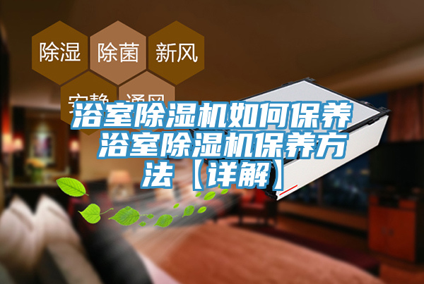 浴室除濕機(jī)如何保養(yǎng) 浴室除濕機(jī)保養(yǎng)方法【詳解】