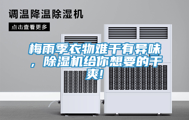 梅雨季衣物難干有異味，除濕機(jī)給你想要的干爽!