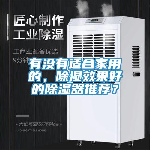 有沒有適合家用的，除濕效果好的除濕器推薦？