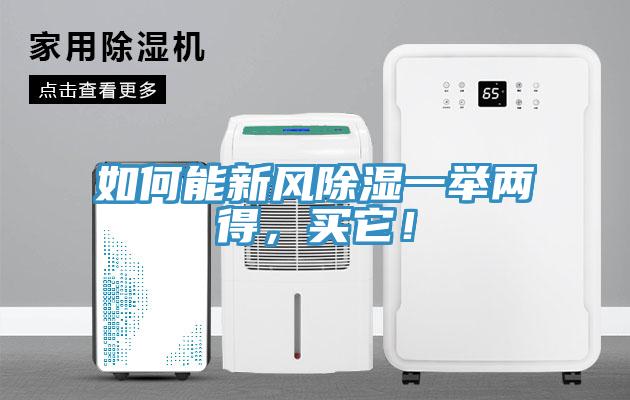 如何能新風除濕一舉兩得，買它！