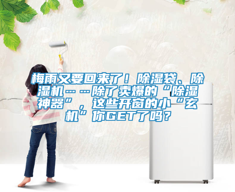 梅雨又要回來了！除濕袋、除濕機……除了賣爆的“除濕神器”，這些開窗的小“玄機”你GET了嗎？