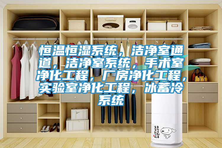 恒溫恒濕系統(tǒng)，潔凈室通道，潔凈室系統(tǒng)，手術(shù)室凈化工程，廠房凈化工程，實驗室凈化工程，冰蓄冷系統(tǒng)