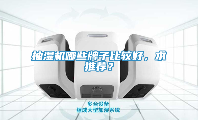 抽濕機哪些牌子比較好，求推薦？