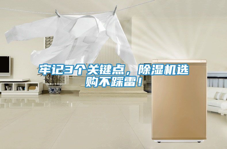 牢記3個關鍵點，除濕機選購不踩雷！