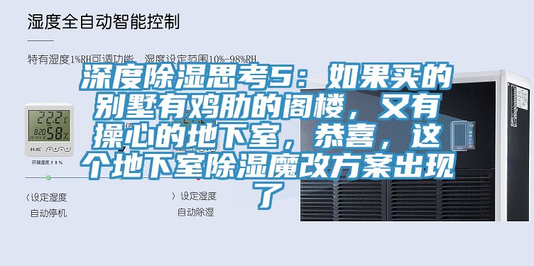 深度除濕思考5：如果買的別墅有雞肋的閣樓，又有操心的地下室，恭喜，這個地下室除濕魔改方案出現(xiàn)了