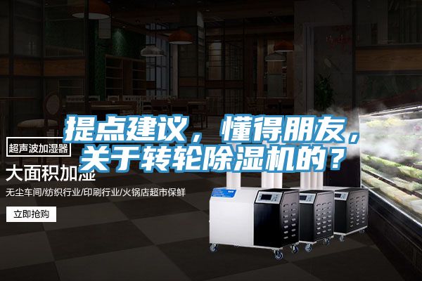 提點(diǎn)建議，懂得朋友，關(guān)于轉(zhuǎn)輪除濕機(jī)的？