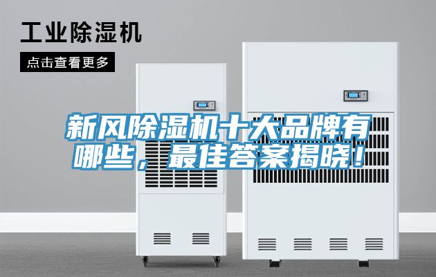 新風除濕機十大品牌有哪些，最佳答案揭曉！
