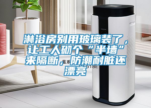 淋浴房別用玻璃裝了，讓工人砌個(gè)“半墻”來(lái)隔斷，防潮耐臟還漂亮