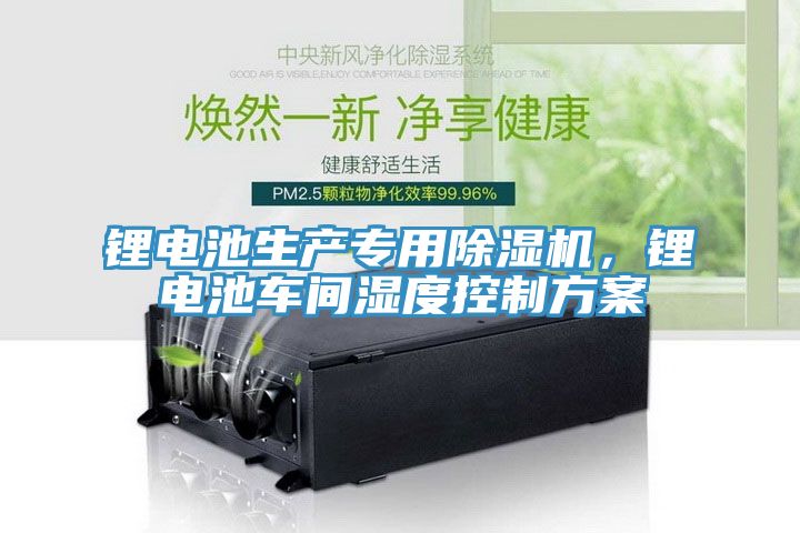 鋰電池生產(chǎn)專用除濕機(jī)，鋰電池車間濕度控制方案
