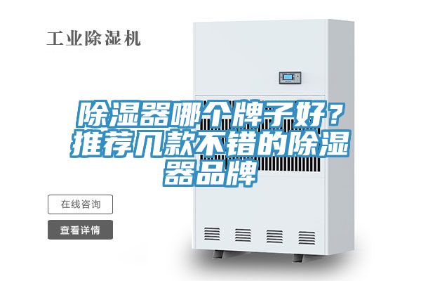 除濕器哪個牌子好？推薦幾款不錯的除濕器品牌