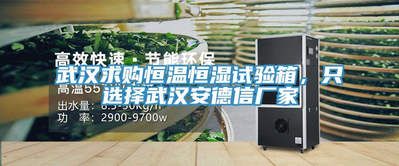 武漢求購(gòu)恒溫恒濕試驗(yàn)箱，只選擇武漢安德信廠家