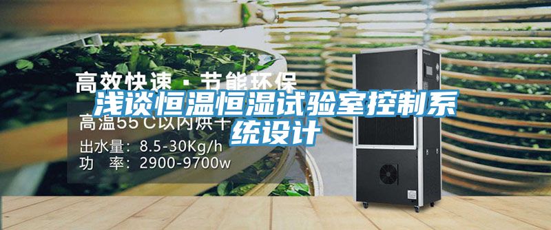 淺談恒溫恒濕試驗室控制系統(tǒng)設計