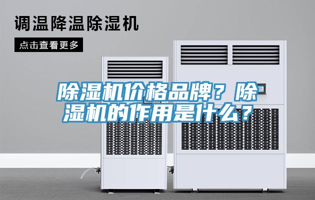 除濕機價格品牌？除濕機的作用是什么？