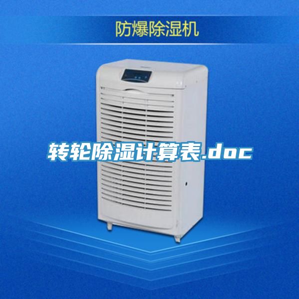 轉(zhuǎn)輪除濕計(jì)算表.doc