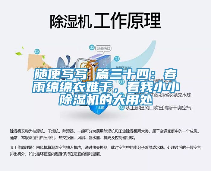 隨便寫寫 篇三十四：春雨綿綿衣難干，看我小小除濕機(jī)的大用處