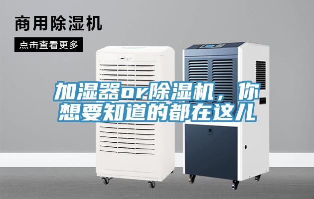 加濕器or除濕機(jī)，你想要知道的都在這兒