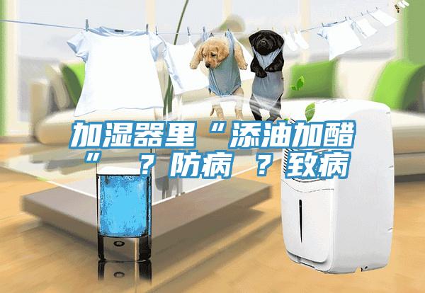 加濕器里“添油加醋” ？防病 ？致病